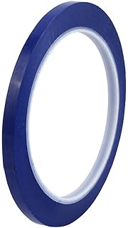 Aexit 6mm Width Labels & Labeling Equipment 66M Length Single Sided High Temp Adhesive Marking Tape Mylar Industrial Labeling Tape Tape Blue