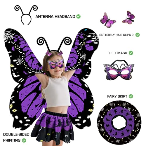 Disfraz de Mariposa para Niñas con Alas y Falda miniatura 6