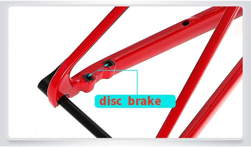 Carbon Road Bike Frameset 45/48/51/54CM Disc Brake Racing Frame Thru Axle 100/142mm Internal Routing Frame(Light Gray,51CM)