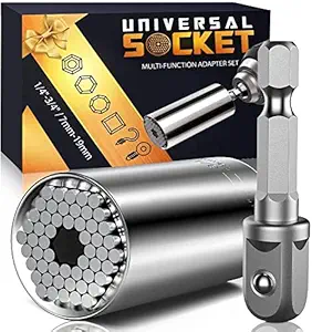 TCCO ENTERPRISE Universal Wrench Socket Tools Multi-Size in One Self Adjustable for Regularity or Irregularity Screw Improvement & Joint for Electric Drill, Flat, Fixed Square and Hex
