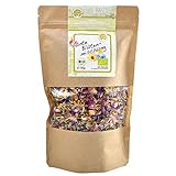 essbare blütenpracht Unsere Bunte Blütenmischung ist ein reines Naturprodukt in Bio-Qualität und wird von direct&friendly (Kontrollstelle: DE ÖKO 007), mit Liebe und Sorgfalt, von Hand im praktischen, wiederverschließbaren Aroma-Verschlussbeutel abgefüllt!