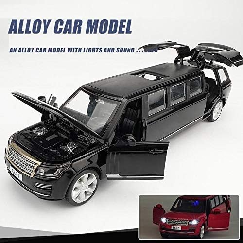 Image of 1:32 Scale Long Range Rover Toy Car | Metal Pullback Diecast Car for Kids with Openable Doors, Sound, Light Effects Toy for Car Enthusiasts (Color As Per Available), Red