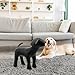 MERRYHAPY Hundeschaufensterpuppe aus Flexiblem Pu Leder Stehendes Hunde Ausstellungsmodellm Freistehende Haustier Kleiderpräsentation für Kleine Hunde