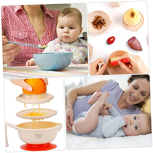 VICASKY 1 Conjunto caixa de moagem amasse e sirva a tigela baby tigelas com ventosas para bebês cozi