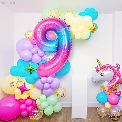 Image of KatchOn Rainbow 9 Balloon Number 40 Inch
