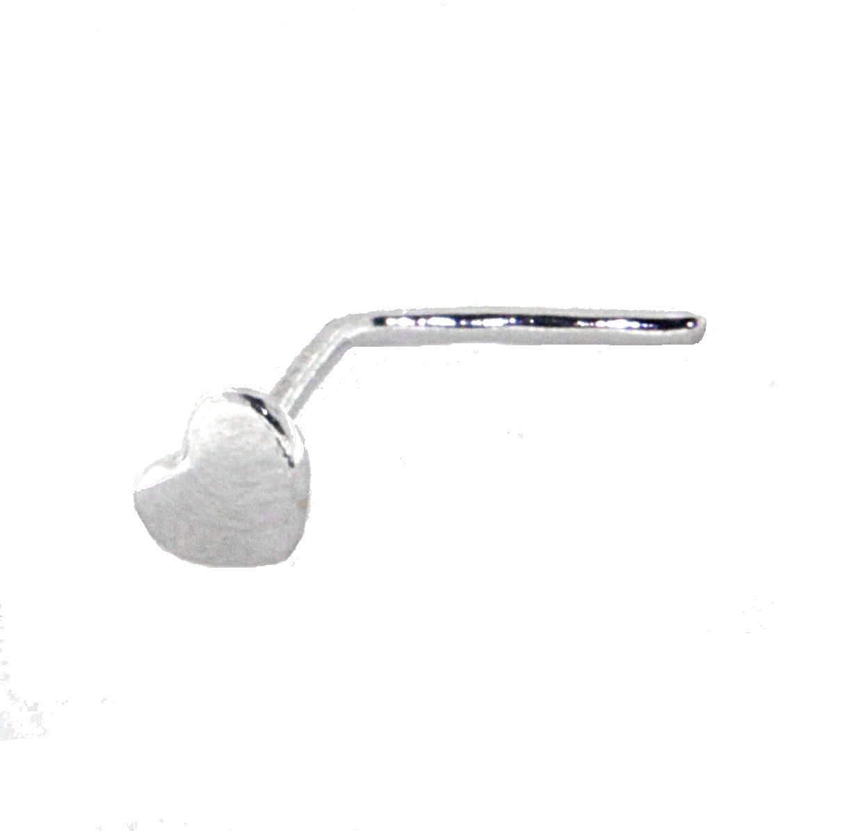 Mia Gioielli - Piercing Cuore - Orecchino Naso Oro 18k (750) Bianco o Giallo - Anallergico per Donna Ragazza