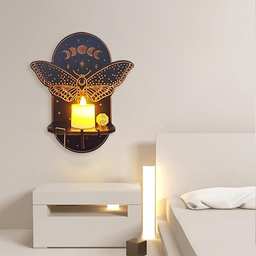 Miniatura 6 de Soporte para moldes de resina, diseño de polilla, portavelas para colgar en la pared, bandeja de fundición de resina epoxi UV 3D, molde de