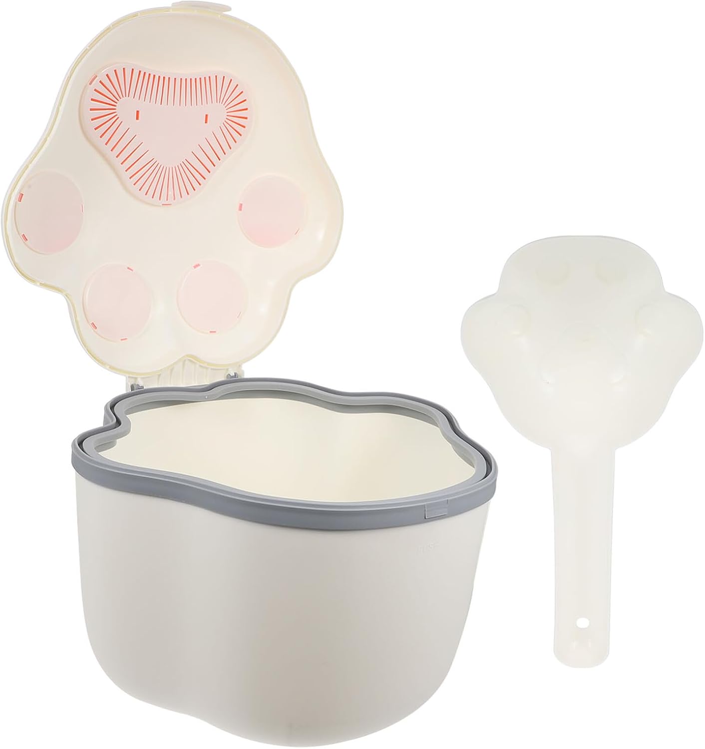 Large Capacity Pet Food Bucket Dog and Cat Food Holder with Airtight Seal Moisture Storage Container for Dry Snacks and Biscuits Safe Plastic Grain Bin Pink