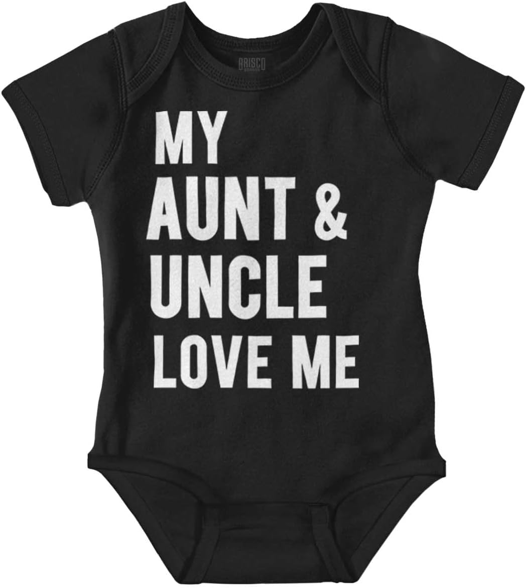 Brisco Brands Auntie Uncle Present Loved Niece Cute Baby Romper Boys or Girls