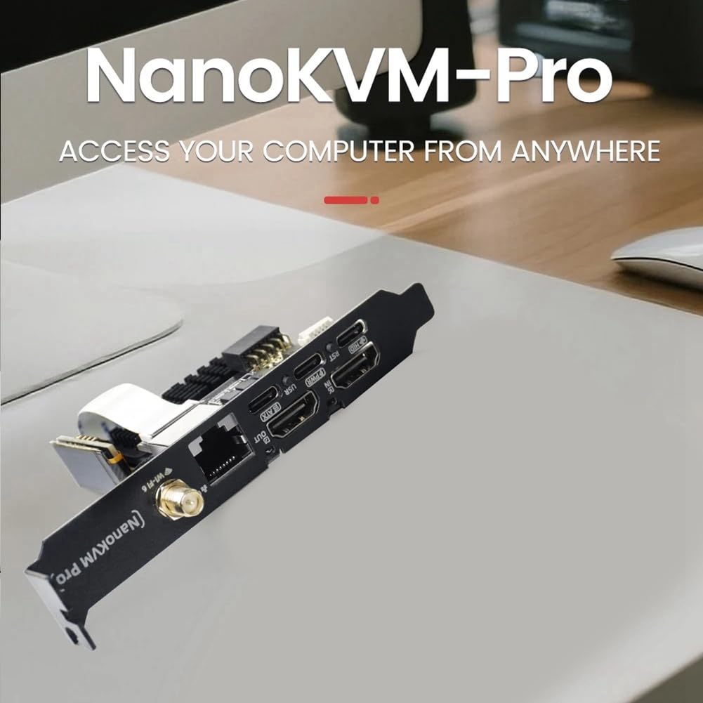 HomeLab NanoKVM-Pro PiKVM 4K IP-KVM GbE WiFi6 ATX WiFi POE Fernsteuerung Server NAS AI HD Zweitbildschirm LED-Streifen