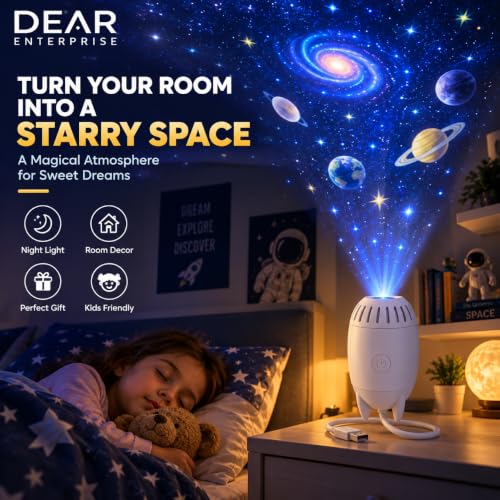 Generic Dear Enterprise Star Projector Lamp for Kids, White - Image 6