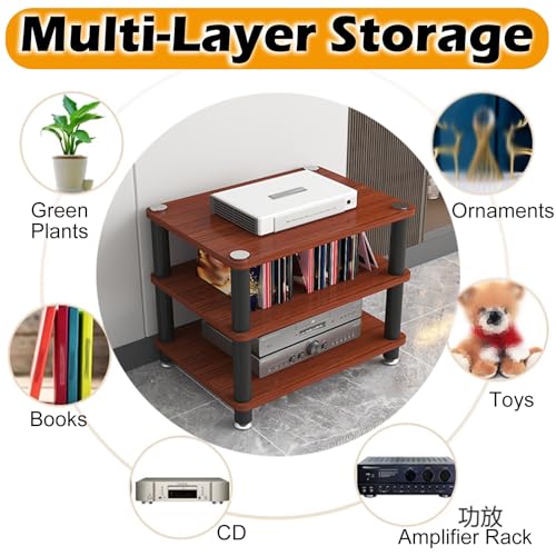 Meuble d'angle pour bureau avec support pour tourne-disque blanc à 2 niveaux - 7