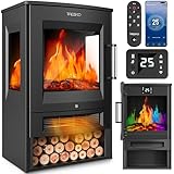 TRESKO® Cheminée électrique 1800W, Maison Intelligente WiFi App & télécommande | Poê...