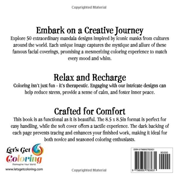 Miniatura 2 de Mandalax Volume 2 - A Relaxation Coloring Book For Adults Adult Coloring Book With Stress Relieving Designs Of Iconic Masks From Cultures Around The