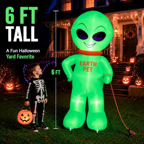 6' Beinhome Halloween LED Inflatable Alien Earth Pet $13.49 + Free Shipping w/ Prime or on $35+ + 50% Off Code B18TSL8F Prime - image 2