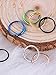 Hestya 12 Pieces Seamless Continuous Hoop Earrings 316L Stainless Steel Piercing Ring Tube Huggies for Tragus Cartilage Nose Lip, 6 Colors