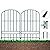 Adavin Animal Barrier Garden Fence,10 Pack Green 12''L x 25" H no dig Fence, Underground dig Protection for Dog Rabbits Rustproof Metal Wire Panel Border, 10 ft Ground Stakes for Outdoor Patio