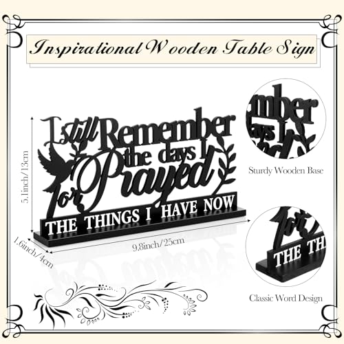 Image of Geetery Inspirational Table Centerpieces Wooden Religious Inspirational Home Decoration Motivational Blessed Table Decor for Home Kitchen Office Faith Christian Gifts Supplies Decor(Prayed)