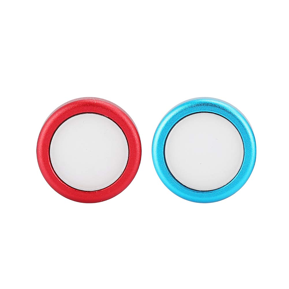 Comfortable Game Controller Cap Button Cover, Button Cap, Durable Game Controller Cap Game Controller Cap, 2 Pcs Silicone Gel Button Cap for Switch Game Console for Game(1 blue 1 red)