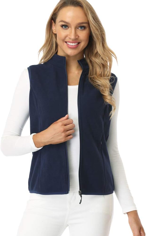 Fuinloth Women's Fleece Vest, Polar Soft Sleeveless Classic Fit with Zip up Pockets - Image 7