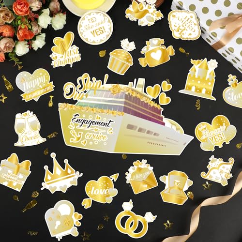 Imanes decorativos Just Married para puerta 26 pcs miniatura 3