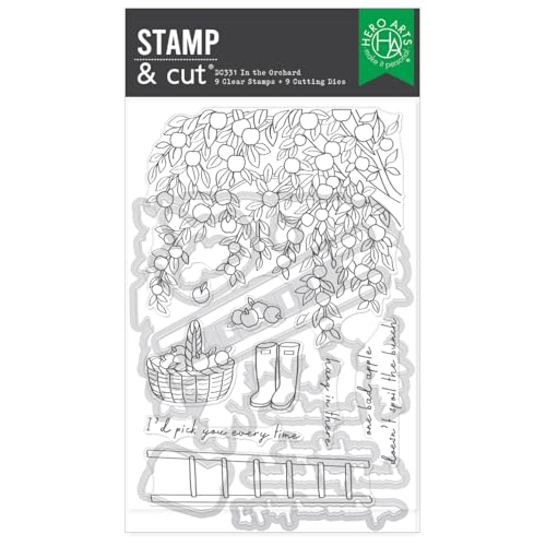 In The Orchard Stamp & Cut kit de découpe scrapbooking et tampon transparent I Pick You