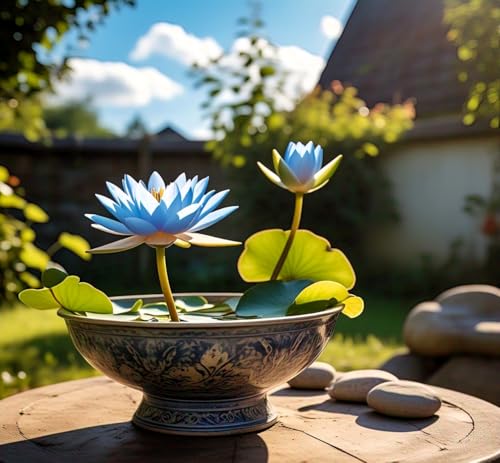 Image of BlimBurn Bowl Lotus Flower Seeds Mix - 50 Seeds Pack, Easy Care, Indoor /Outdoor Growing, Unique Hybrid Varieties