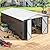 Polar Aurora 10x14 Outdoor Storage Shed, Garden Shed with Updated Frame Structure and Lockable Doors, Metal Tool Sheds for Backyard Garden Patio Lawn, White