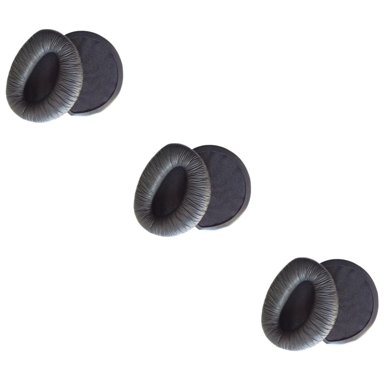 jojofuny 3piezas Almohadillas De para Auriculares Ear Pads De PU y Color Negro De El Rendimiento y Durabilidad