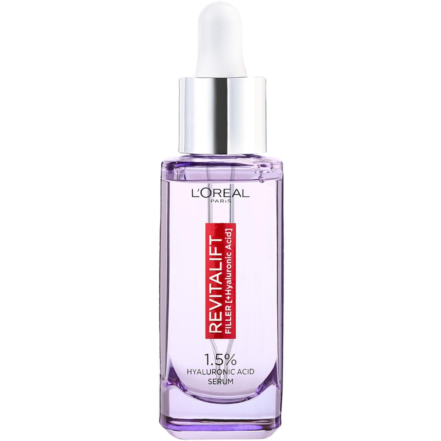 L'Oréal Paris Siero Viso Revitalift Filler, Azione Rimpolpante e Anti-Rughe, Altamente Concentrato con Acido Ialuronico al 1.5%, 30 ml