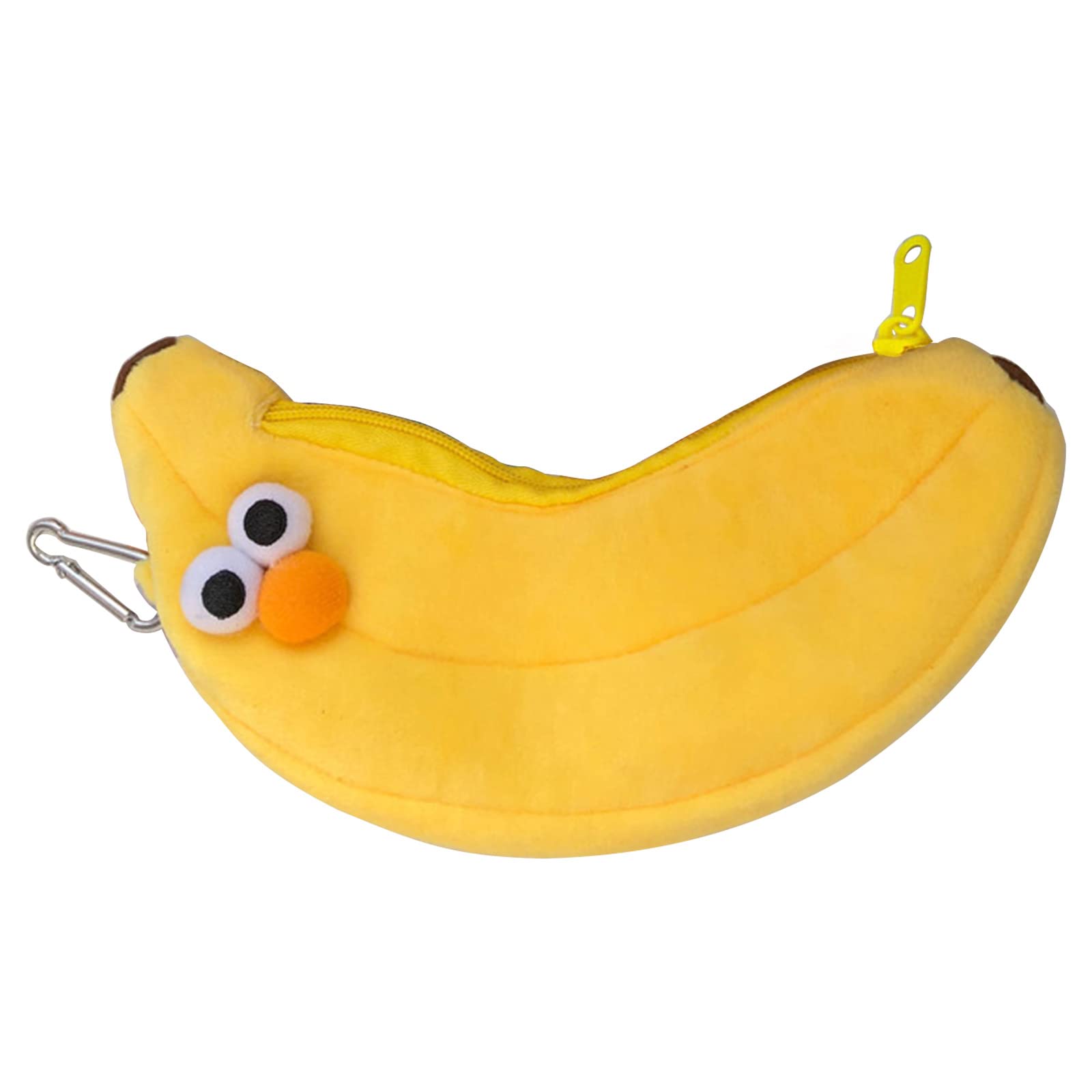 YOUNAFEN Large Capacity Cartoon Banana Pen Pouch Organizer, Washable Makeup Storage Bag, Stationery Organizer, Unisex, Yellow - Image 4