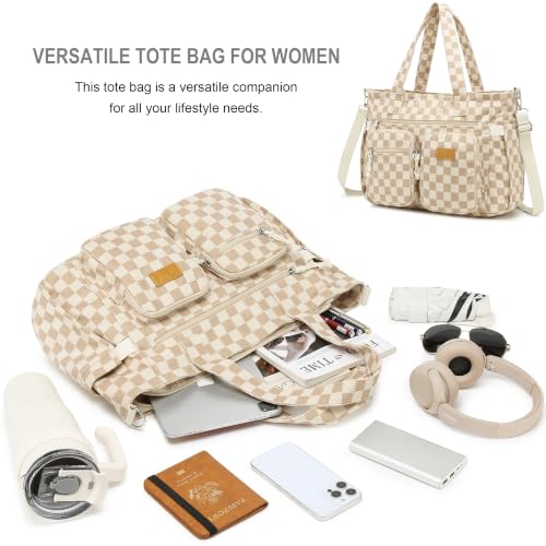 Image of ToLFE Women Top Handle Satchel Handbags Shoulder Bag Messenger Tote Bag Purse Crossbody Bag Travel Work Tote Bag