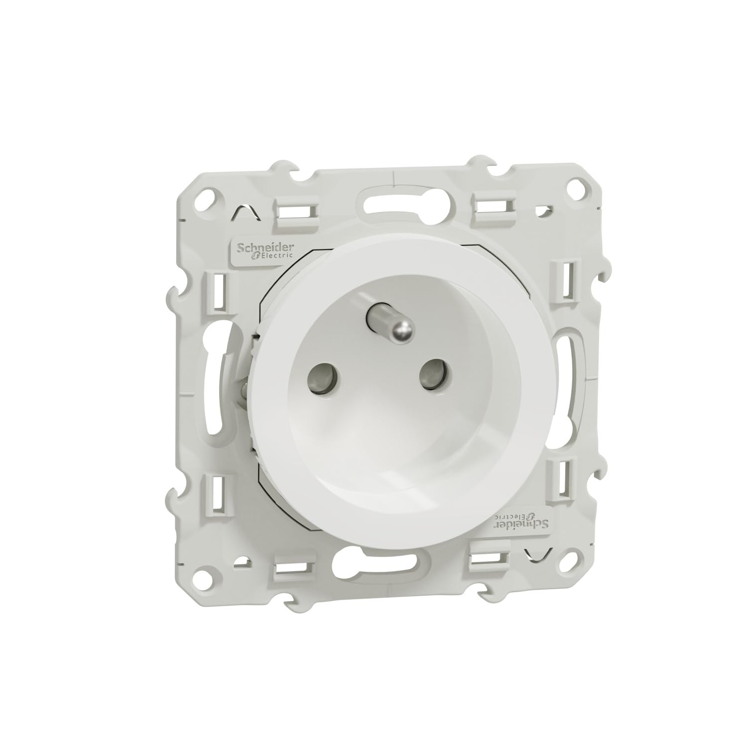 Schneider Electric - Odace, Lot de 40 Prises de Courant 2P+T Blanc (1 repiquage) - S523059P