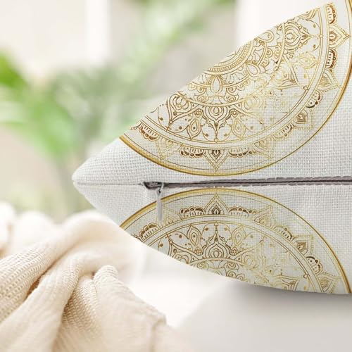Housse coussin 45x45 impression double face lin avec fermeture invisible