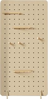 Expositor de Madera Maciza Beige con trípode, 60 x 120 cm, para joyería, Comercio minorista, ferias de artesanía, Duradero y Elegante.