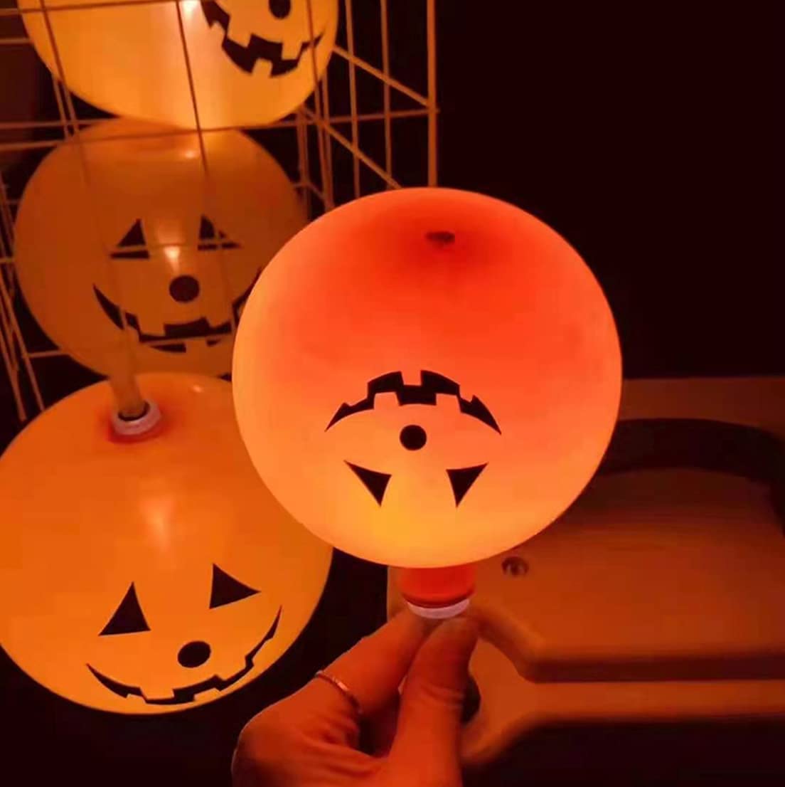 Amazon | ハロウィーン風船 カボチャ 風船 光る風船 LED バルーン
