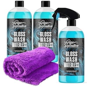 Waterless Wash Kit, Car Spray Carnauba Wax, Great For Showroom Care and Cleaning Paintwork – Pure Definition (3 x 1000ml)