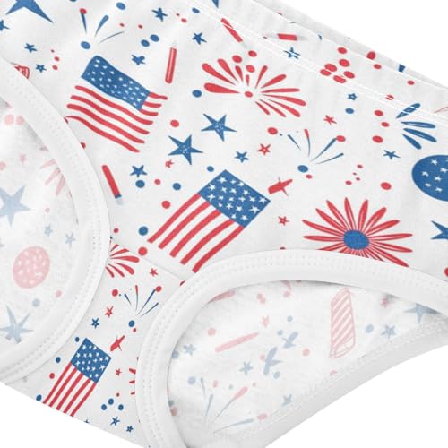 ZZKKO Independence Day Star Girls Underwear Toddler Panties for Girls Comfort Brief Size 2-8T3
