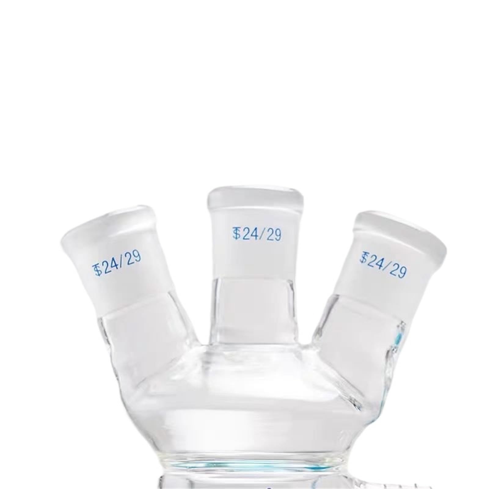 Wissenschaftlicher Kolben im Set, 1pc Flachen Boden Vier Mund Glas Ummantelten Reaktion Flasche Labor Doppel-Schicht Labor Reaktor Glaskolben(500mL 24x24x24x24)