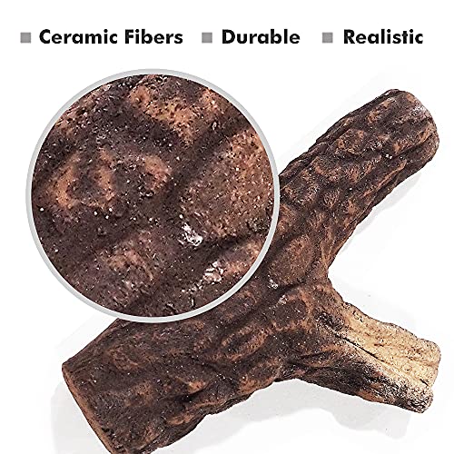 Jp Outdoor Gas Fireplace Logs Small 9 Pieces Artificial Realistic Ceramic Wood Logs For Indoor Outdoor Fireplace & Fire Pits #TOP3