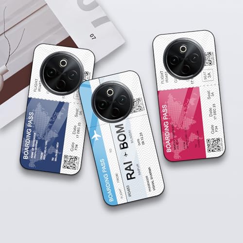 Image of COLORflow Back Cover Compatible with Vivo T4 5G / Y300 Pro 5G / iQOO Z10 5G | Boarding Pass Colors Customized | Shockproof TPU Bumper with Camera Protection Back Cover