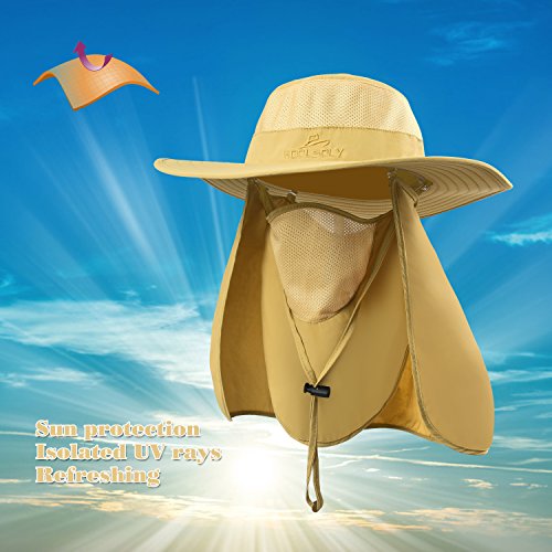 Image of Fishing Hat,Sun Cap with UPF 50+ Sun Protection and Neck Flap,for Man and Women