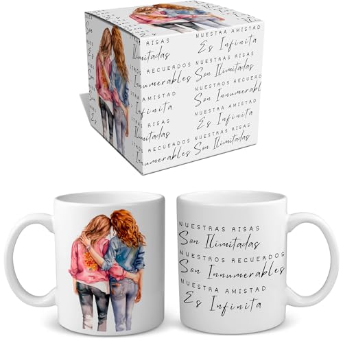 Quodelo Regalos Originales Para Una Amiga | Tazas Originales para Regalar | Regalo para mi Hermana | Regalo Original Mujer | Regalo Amiga Cumpleaños