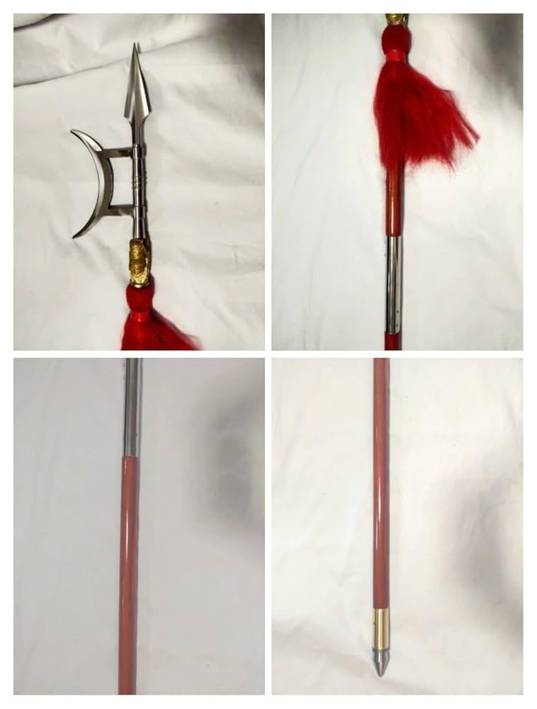 Amazon.co.jp: 方天画戟 約2m 軟質ステンレス刀身 二分割式 長