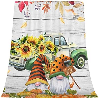 JOOCAR Flannel Throw Blanket Penguin Baby Grey Cozy and Soft Plush Warm Blankets for Bed Couch Living Room Sofa Chair