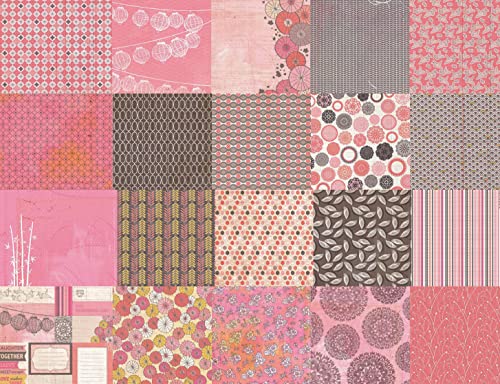 MegaCrea DIY Papier Origami 15x15 cm Les Roses 36 Feuilles