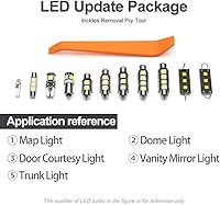 Vista 7 de nsautolighting Juego de 10 bombillas LED Legacy para Subaru Legacy 2010 2011 2012 2013 2014 2015 2016 2017 2018 2019 2020 2021 2022 bombillas LED