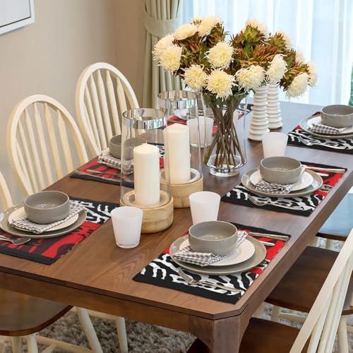 Sets de table en lin antidérapants pour repas de mariage et fêtes en extérieur - 6
