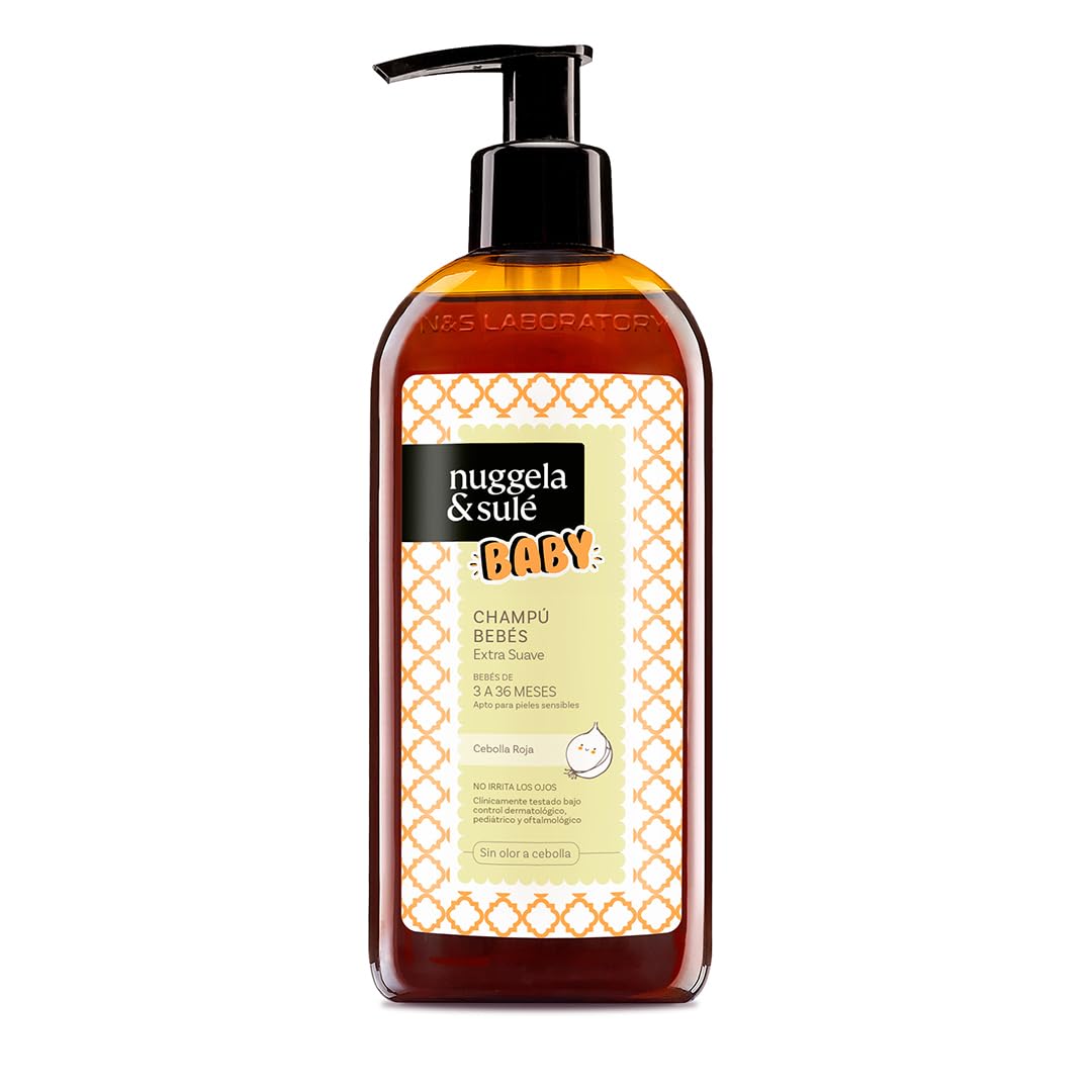 Nuggela & Sulé Champú BABY - Extra Suave. Bebés de 3 a 36 meses. Extracto de Cebolla Roja y Vitamina E. No irrita los ojos. Línea Infantil. 1 x 250 ml