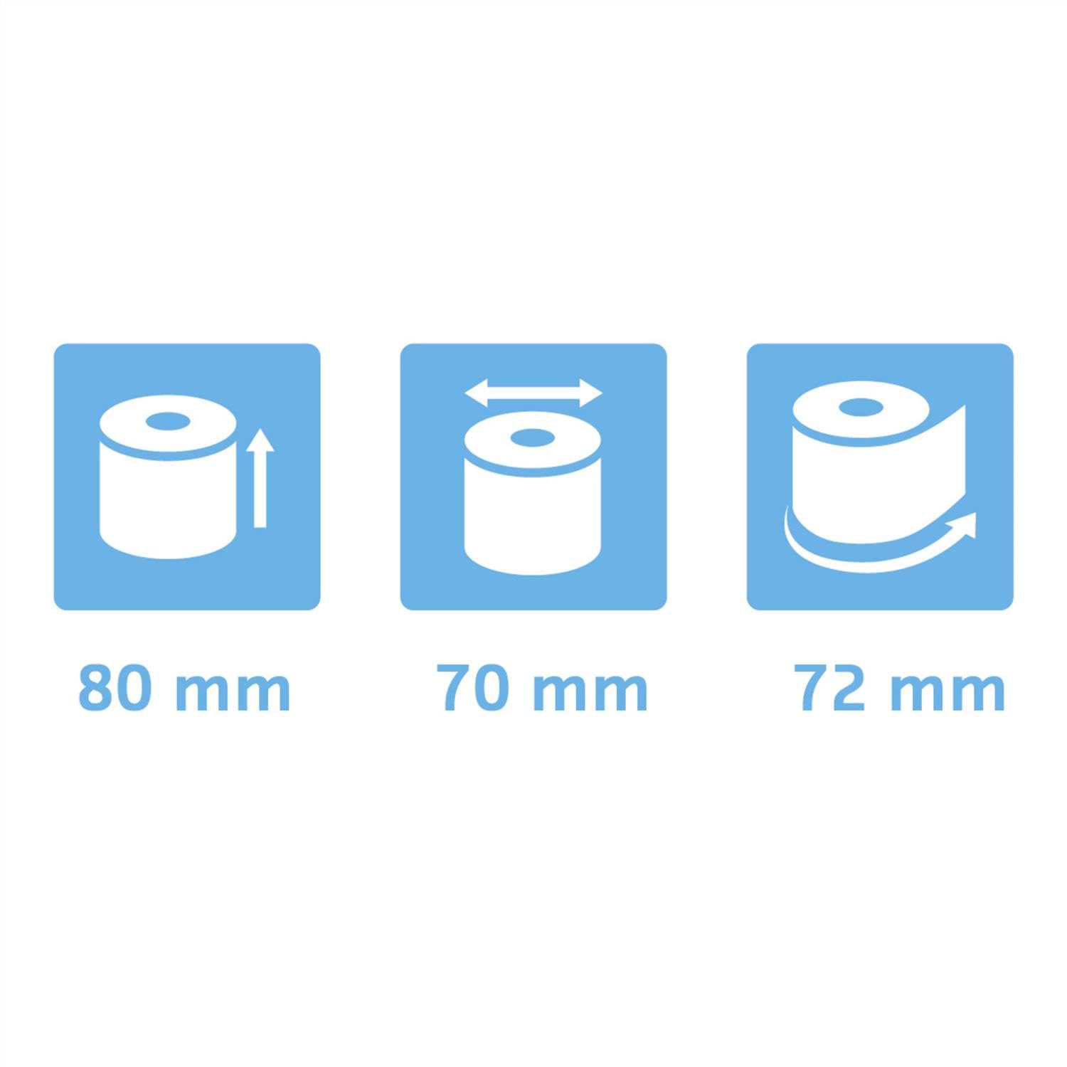 Bobines pour tickets de caisse 80x80x12x75 - 1 pli thermique 55g/m